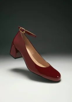 Antoine Onix Burgundy Leather Pumps|ALOHAS Clearance