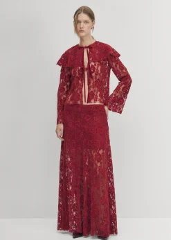 Bundi Lace Wine Skirt|ALOHAS Sale