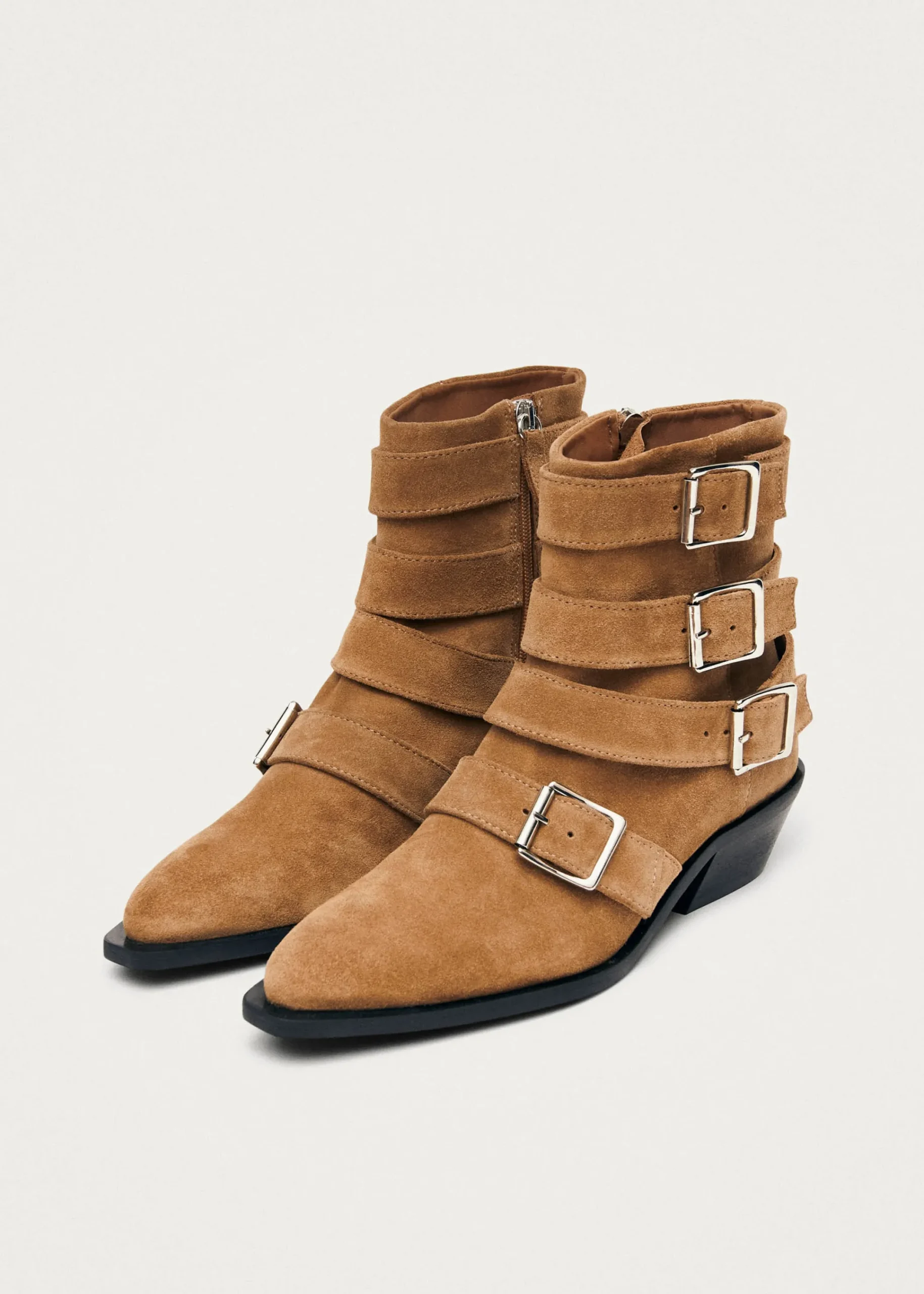 Eras Suede Tan Leather Ankle Boots|ALOHAS Hot