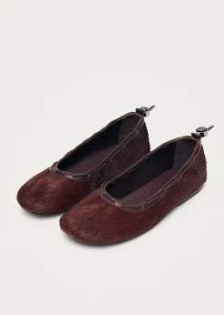 Gill Soft Burgundy Leather Ballet Flats|ALOHAS Best