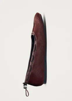 Gill Soft Burgundy Leather Ballet Flats|ALOHAS Best