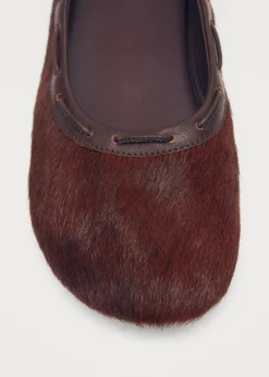 Gill Soft Burgundy Leather Ballet Flats|ALOHAS Best