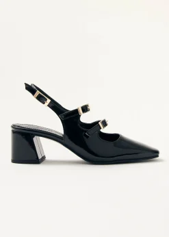 Hanna Onix Black Vegan Leather Pumps|ALOHAS Outlet