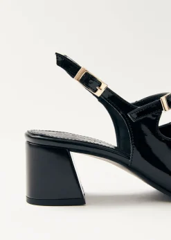 Hanna Onix Black Vegan Leather Pumps|ALOHAS Outlet