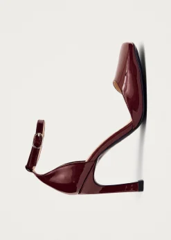 Liebe Onix Burgundy Leather Pumps|ALOHAS Clearance