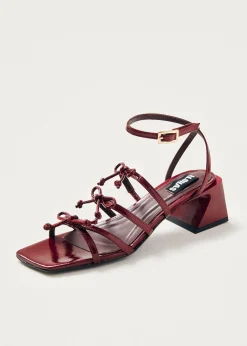 Luzelle Onix Burgundy Leather Sandals|ALOHAS Online