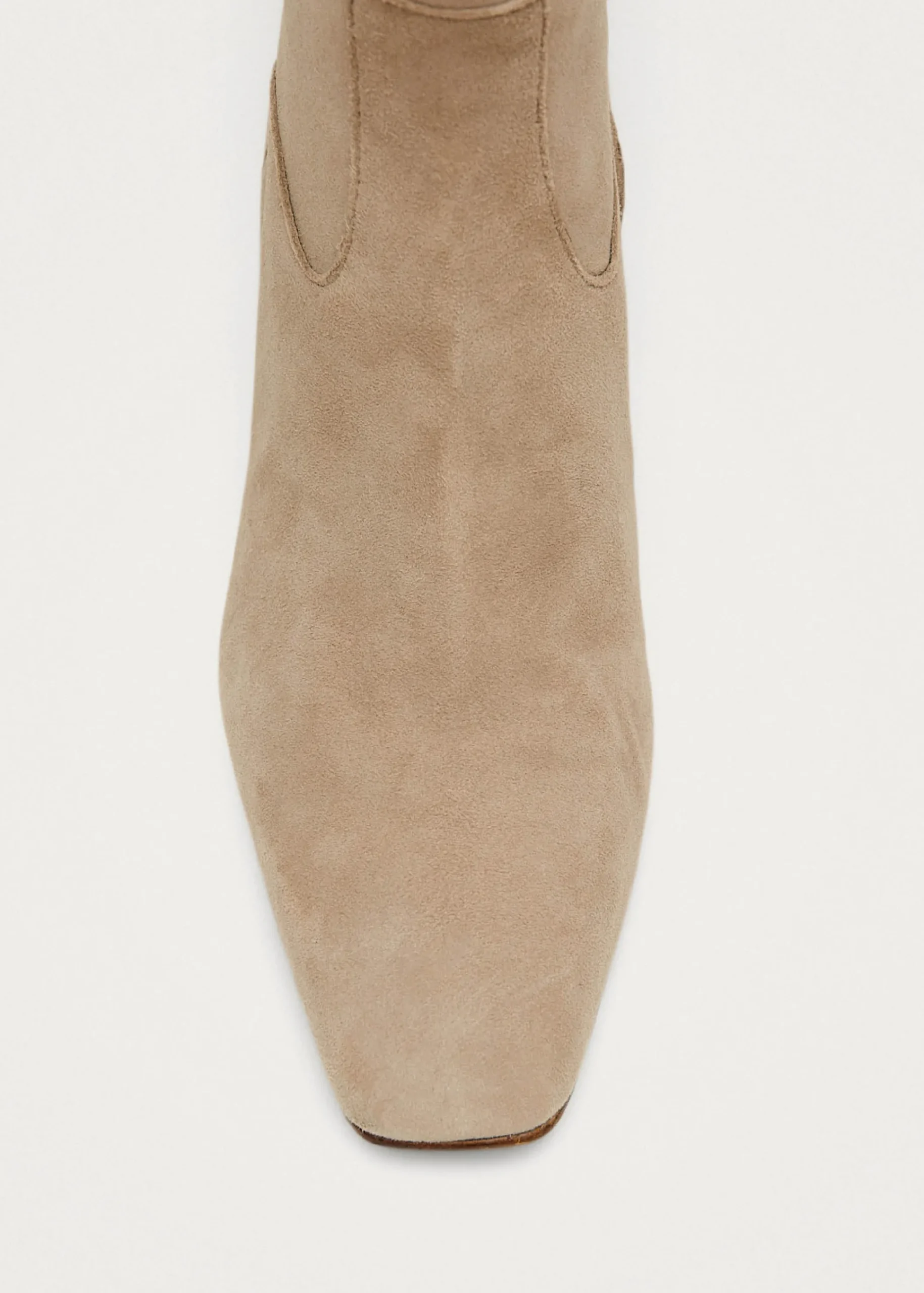 Nash Suede Beige Leather Ankle Boots|ALOHAS Sale