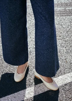 Oriana Leather Ballet Flats|ALOHAS Clearance