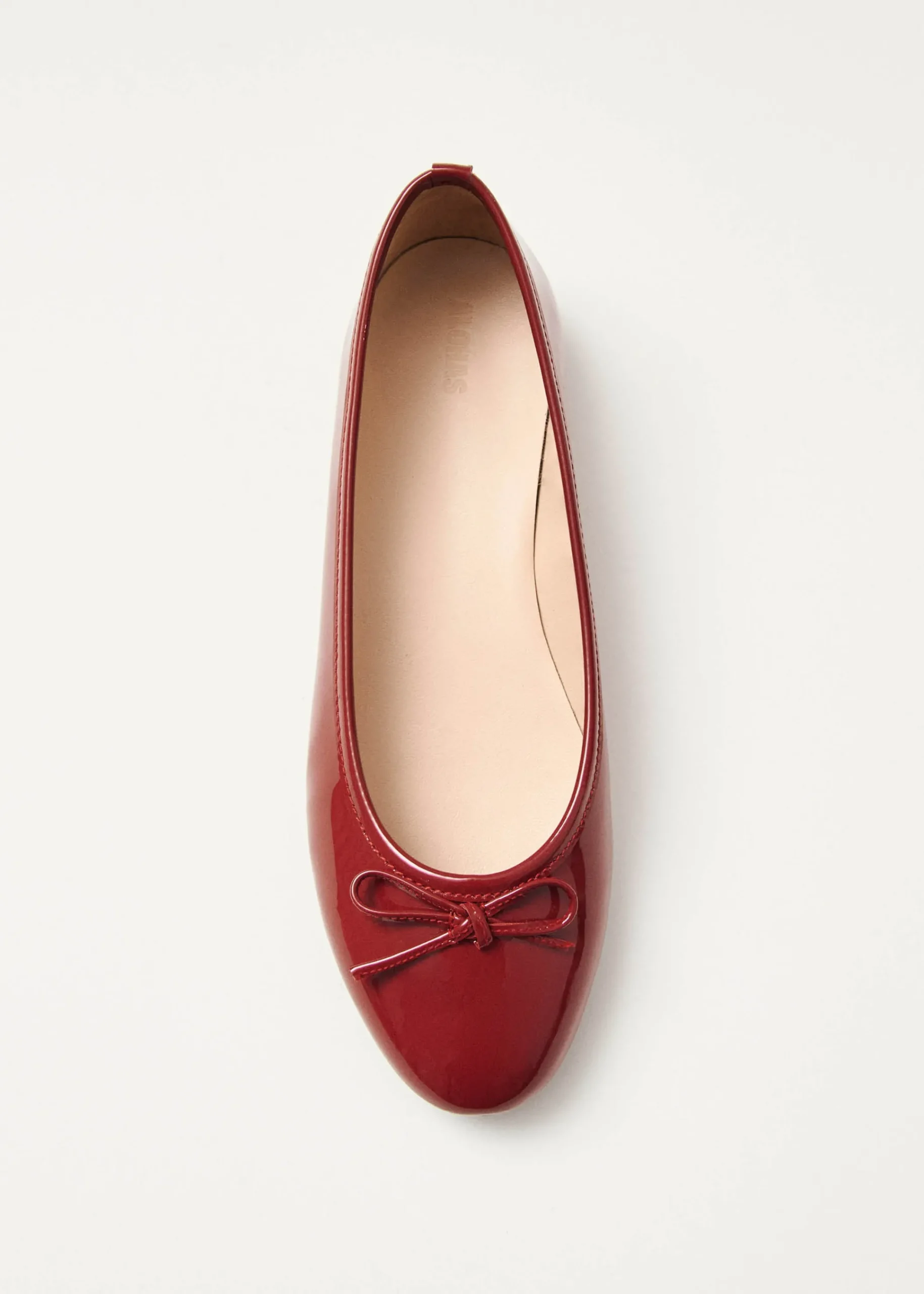 Oriana Onix Red Leather Ballet Flats|ALOHAS Best