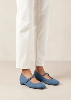 Por Do Sol Denim Blue Denim Ballet Flats|ALOHAS Hot