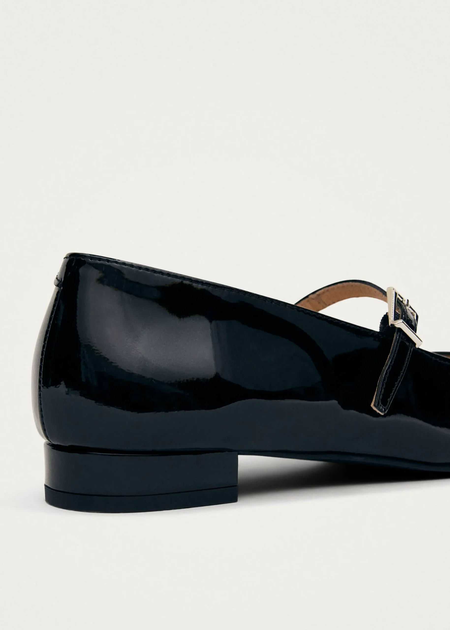 Por Do Sol Onix Black Leather Ballet Flats|ALOHAS Clearance