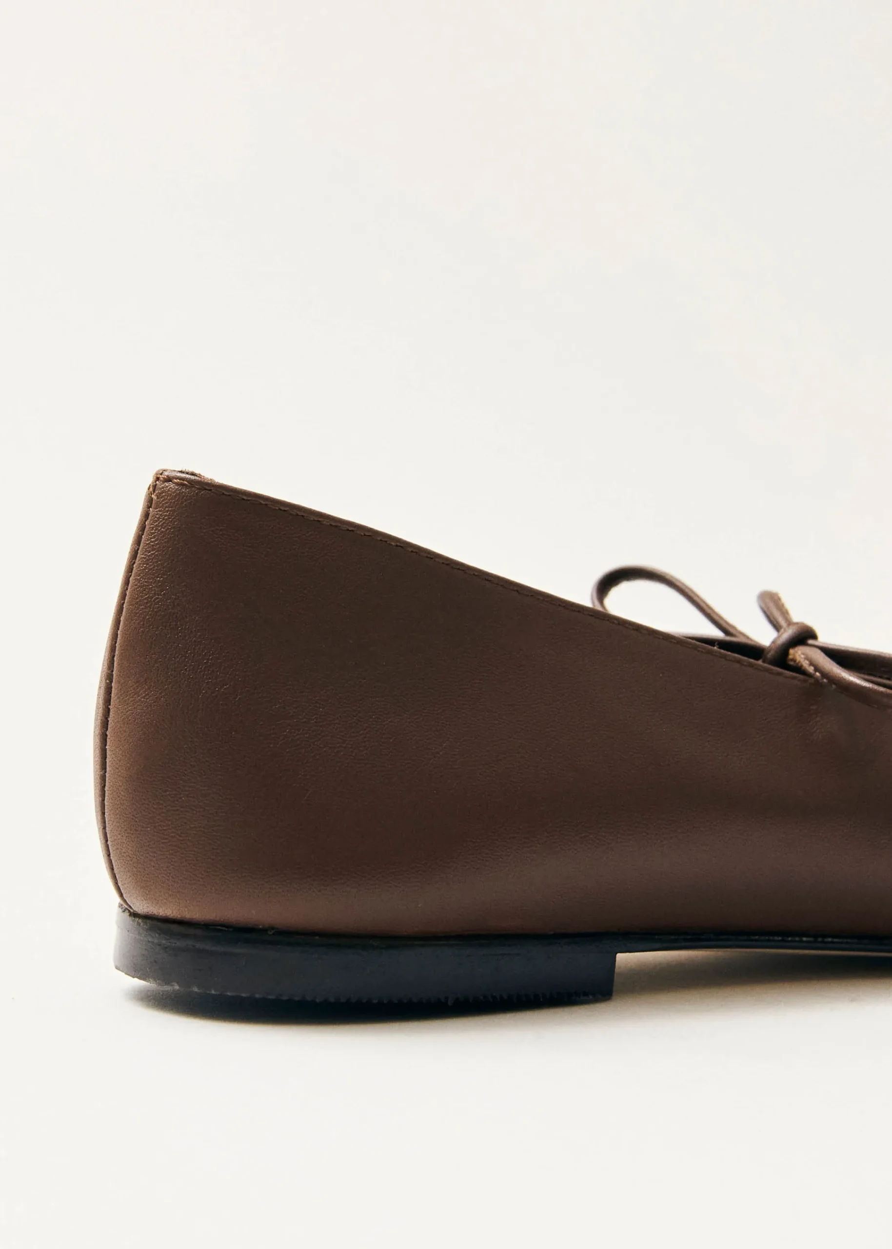Sway Chestnut Brown Leather Ballet Flats|ALOHAS Best