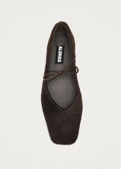 Sway Soft Brown Leather Ballet Flats|ALOHAS Discount