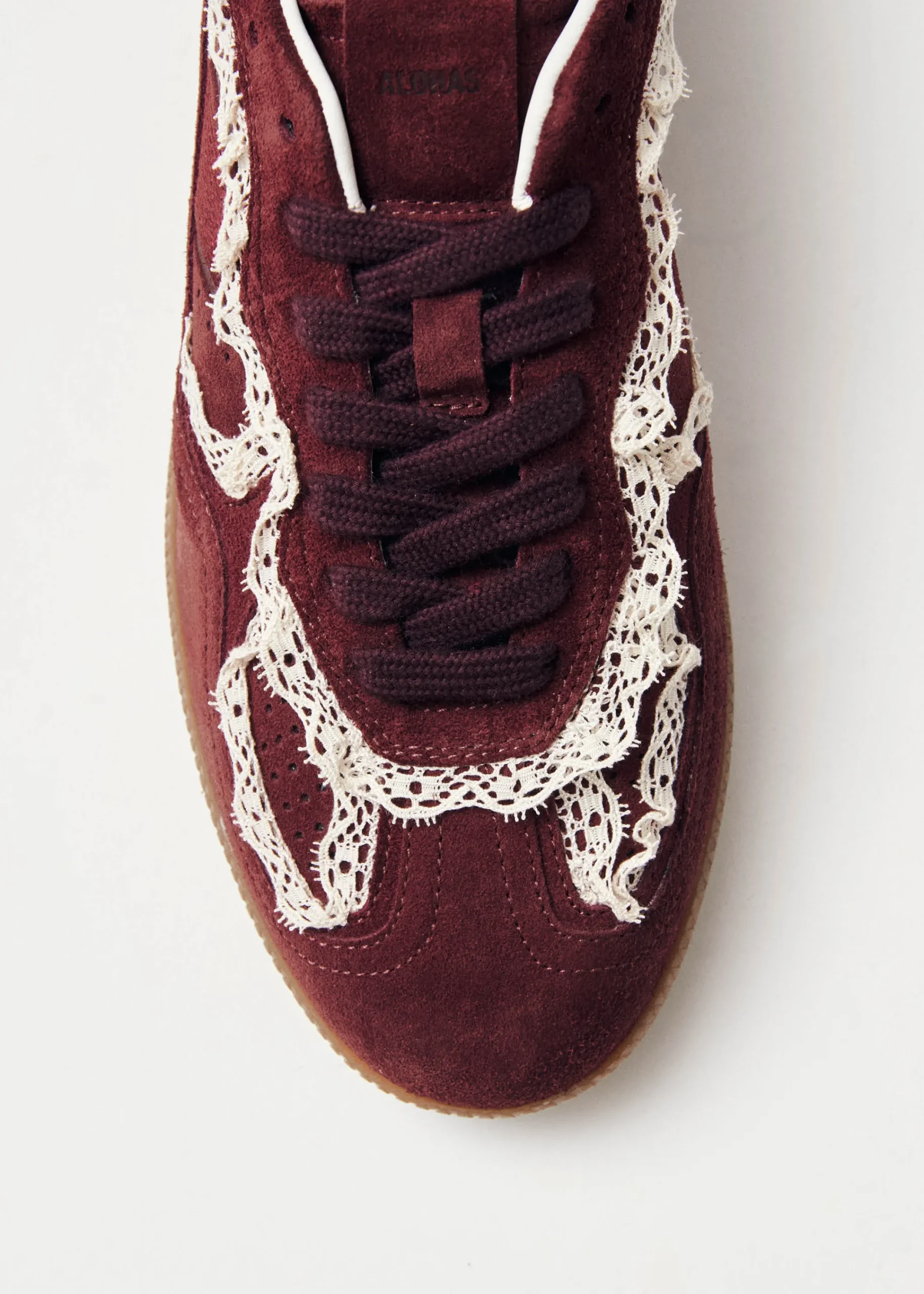 Tb.490 Crochet Burgundy Leather Sneakers|ALOHAS Hot