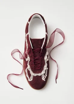 Tb.490 Crochet Burgundy Leather Sneakers|ALOHAS Hot