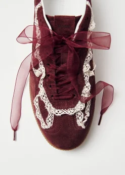 Tb.490 Crochet Burgundy Leather Sneakers|ALOHAS Hot