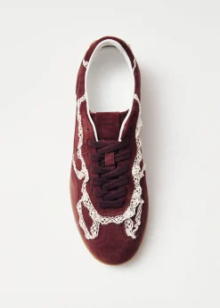 Tb.490 Crochet Burgundy Leather Sneakers|ALOHAS Hot