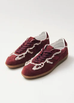 Tb.490 Crochet Burgundy Leather Sneakers|ALOHAS Hot