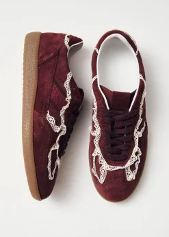 Tb.490 Crochet Burgundy Leather Sneakers|ALOHAS Hot