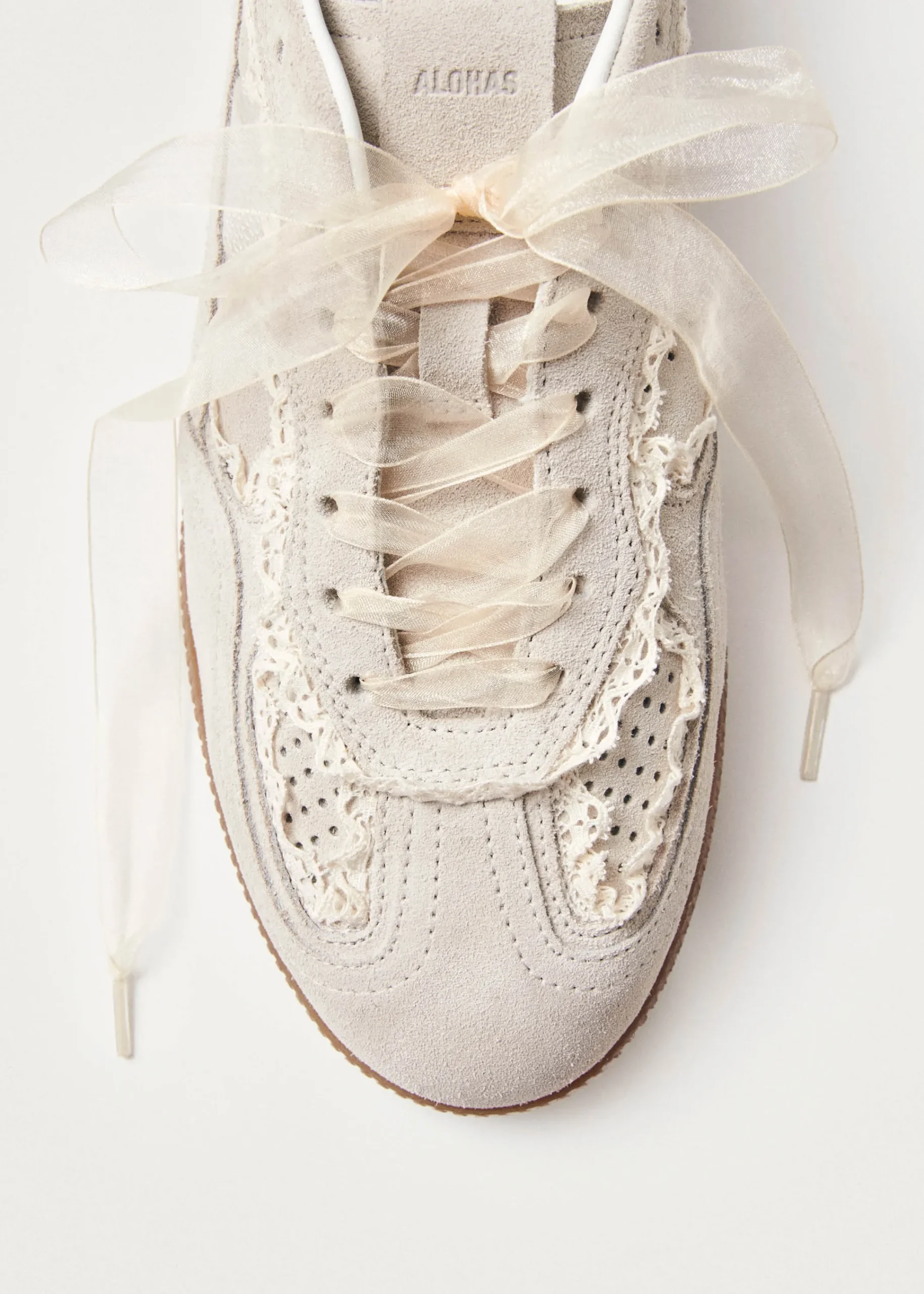 Tb.490 Crochet Cream Leather Sneakers|ALOHAS Discount