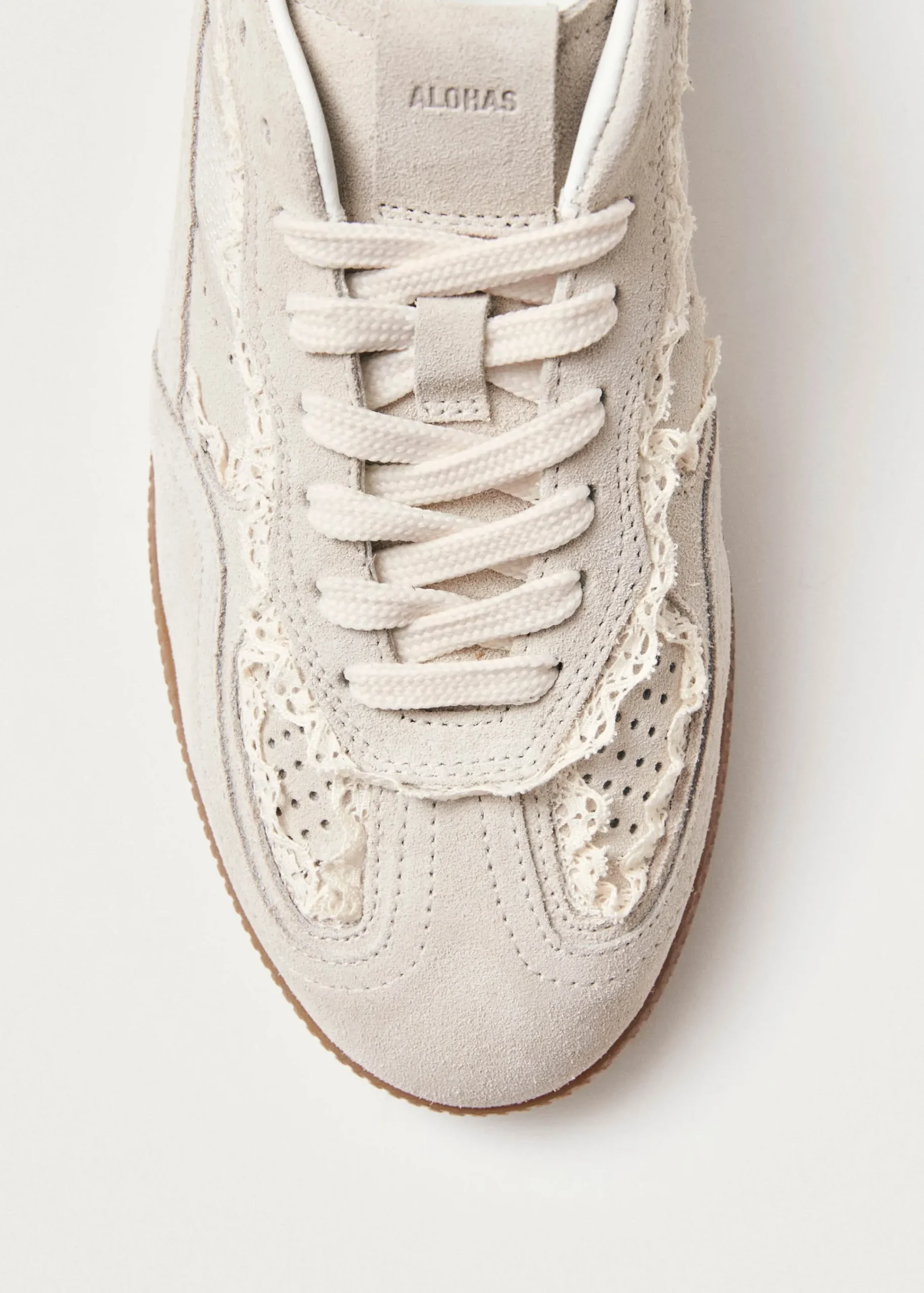 Tb.490 Crochet Cream Leather Sneakers|ALOHAS Discount