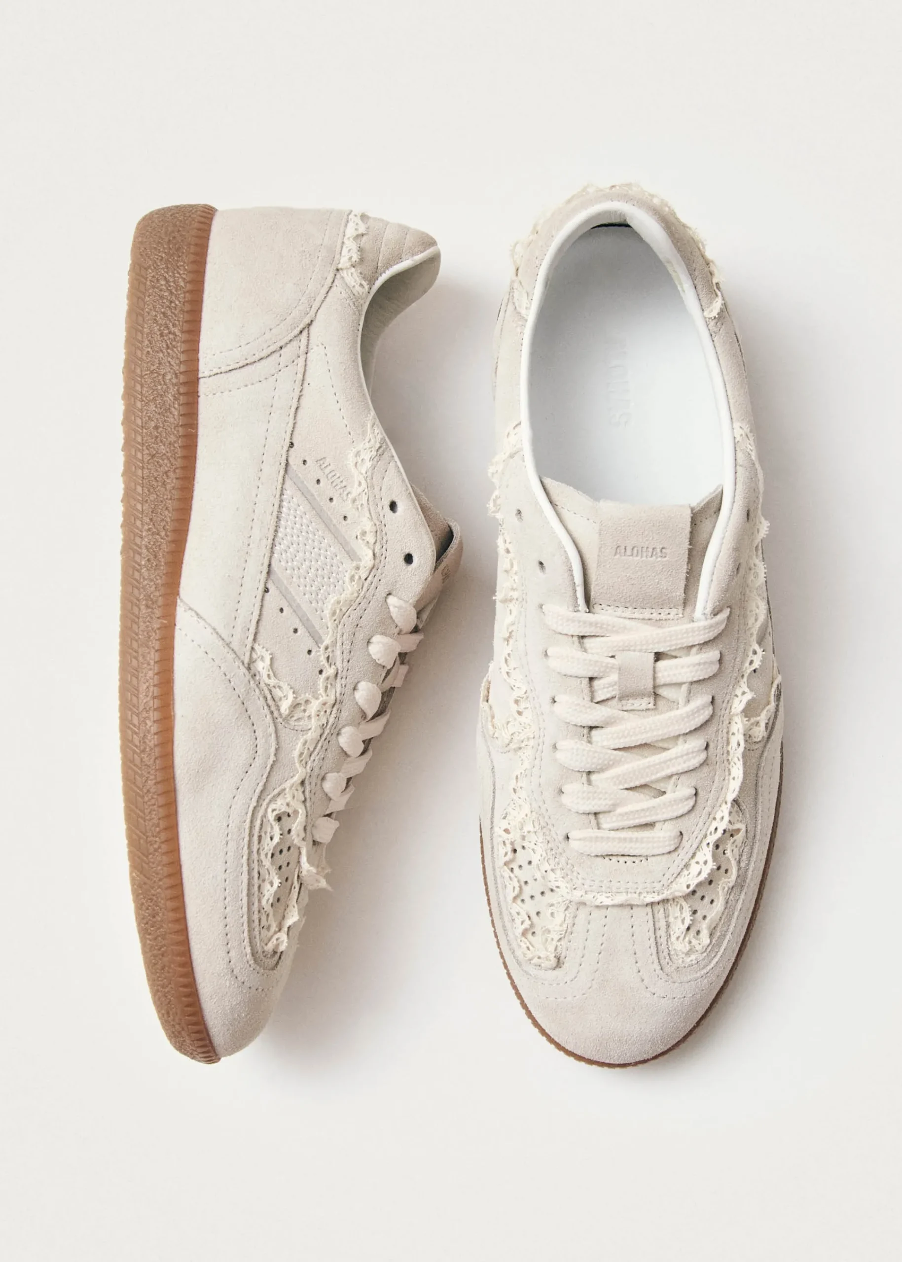 Tb.490 Crochet Cream Leather Sneakers|ALOHAS Discount