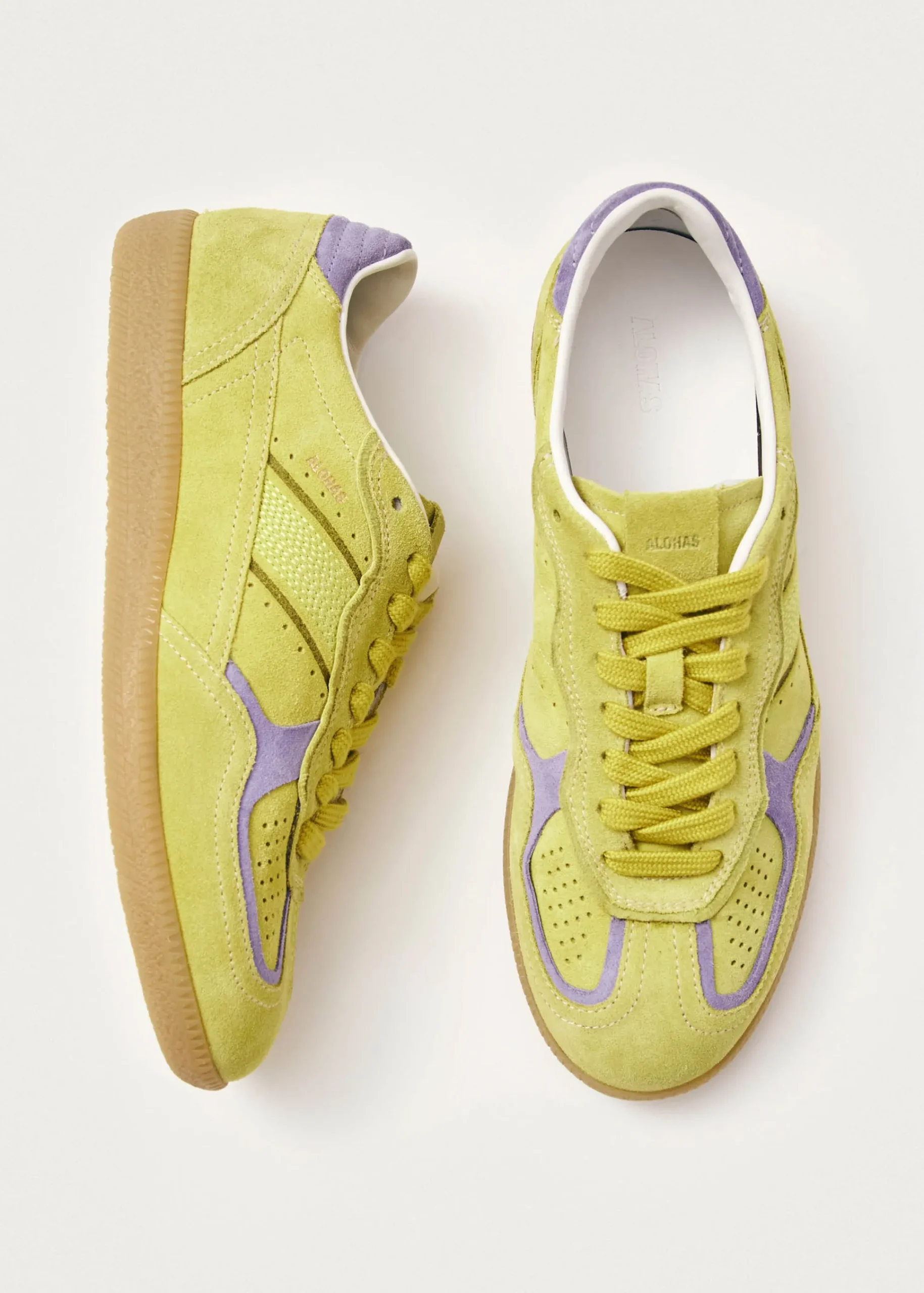 Tb.490 Rife Acid Green Leather Sneakers|ALOHAS Best