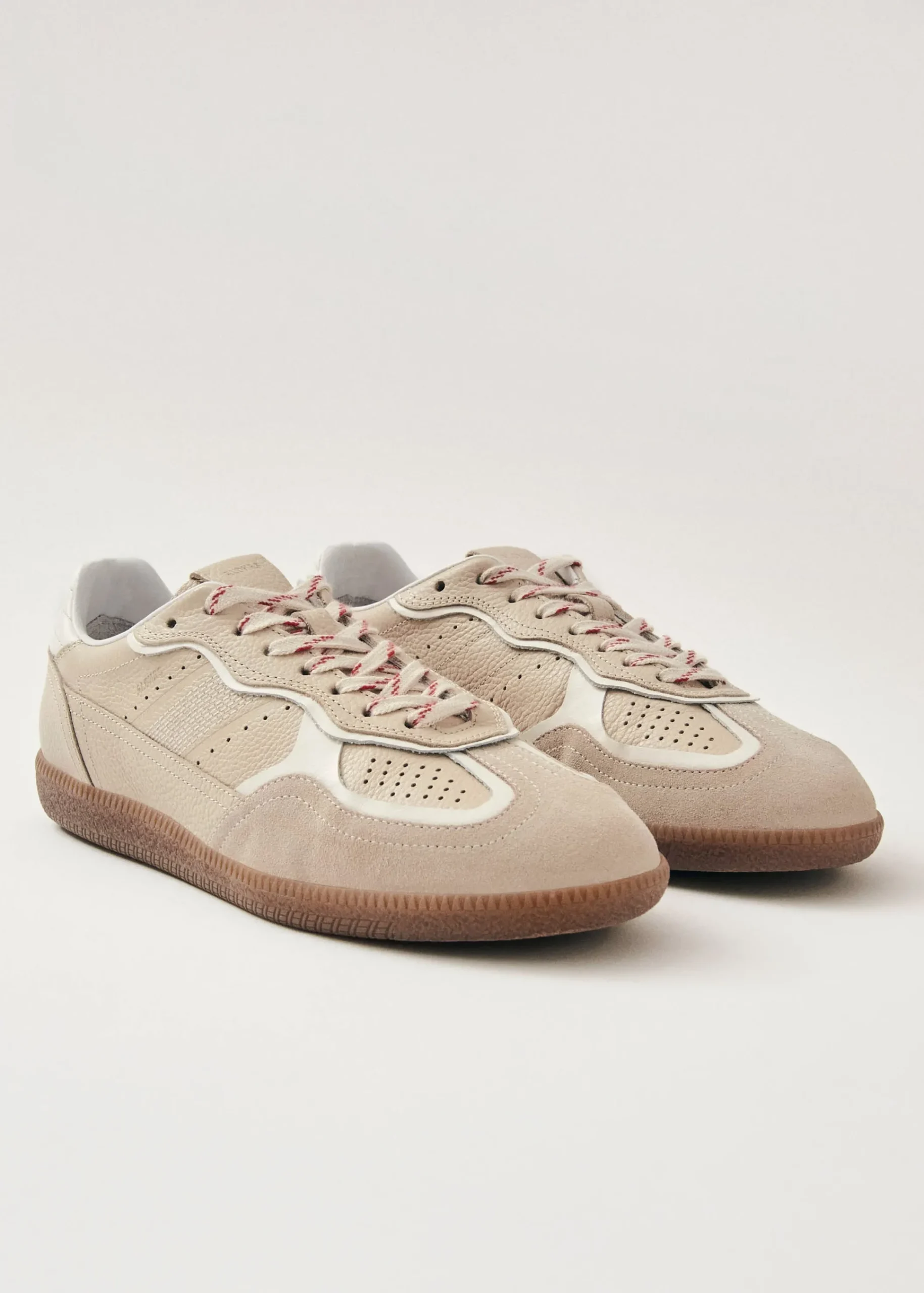 Tb.490 Rife Grain Cream Leather Sneakers|ALOHAS Discount