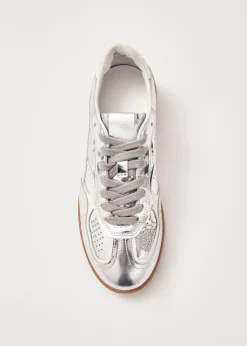 Tb.490 Rife Shimmer Silver Cream Leather Sneakers|ALOHAS Discount