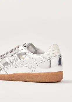 Tb.490 Rife Shimmer Silver Cream Leather Sneakers|ALOHAS Discount