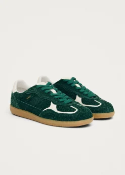 Tb.490 Rife Suede Fuzzy Green Leather Sneakers|ALOHAS Clearance