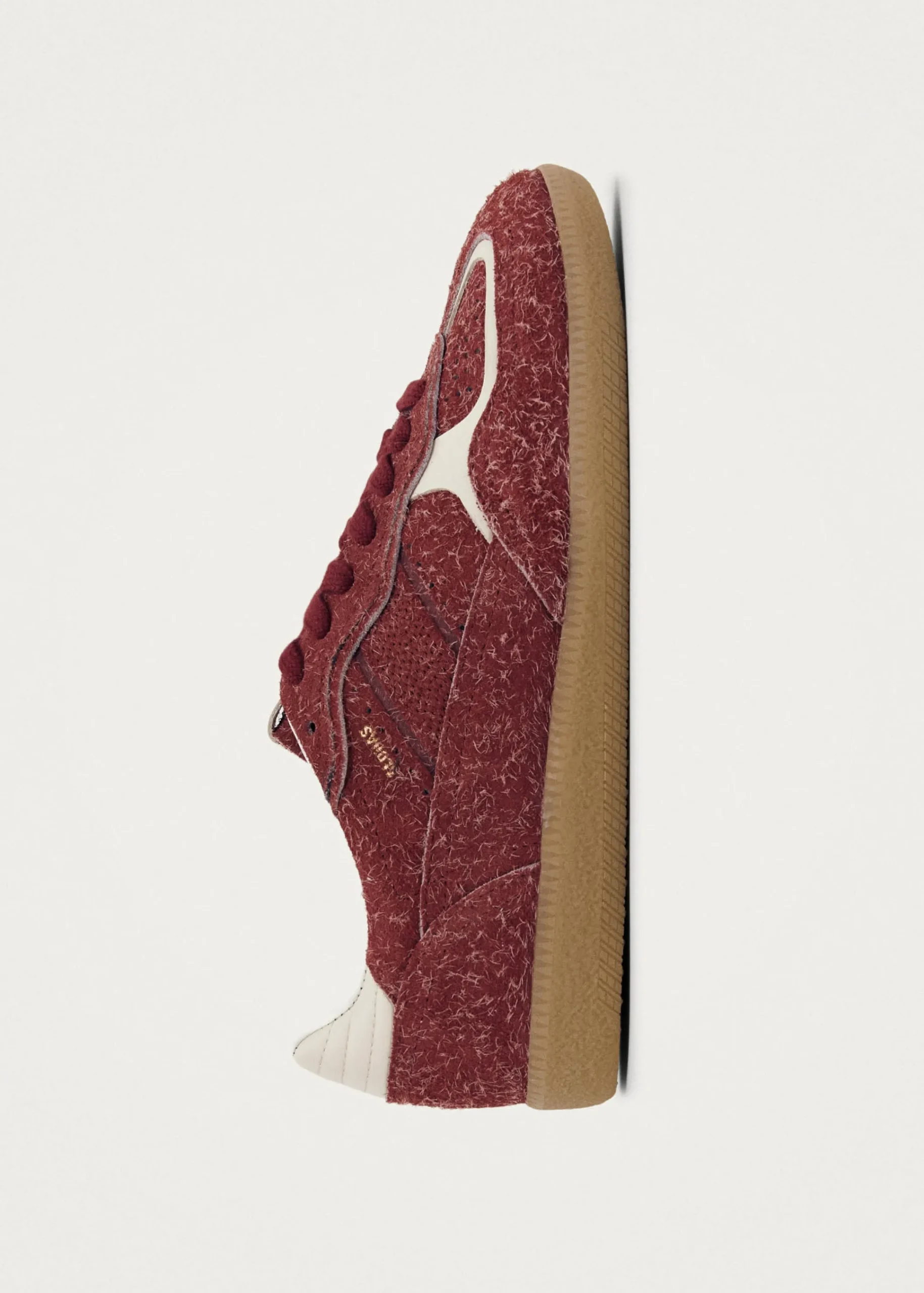 Tb.490 Rife Suede Fuzzy Red Leather Sneakers|ALOHAS Outlet
