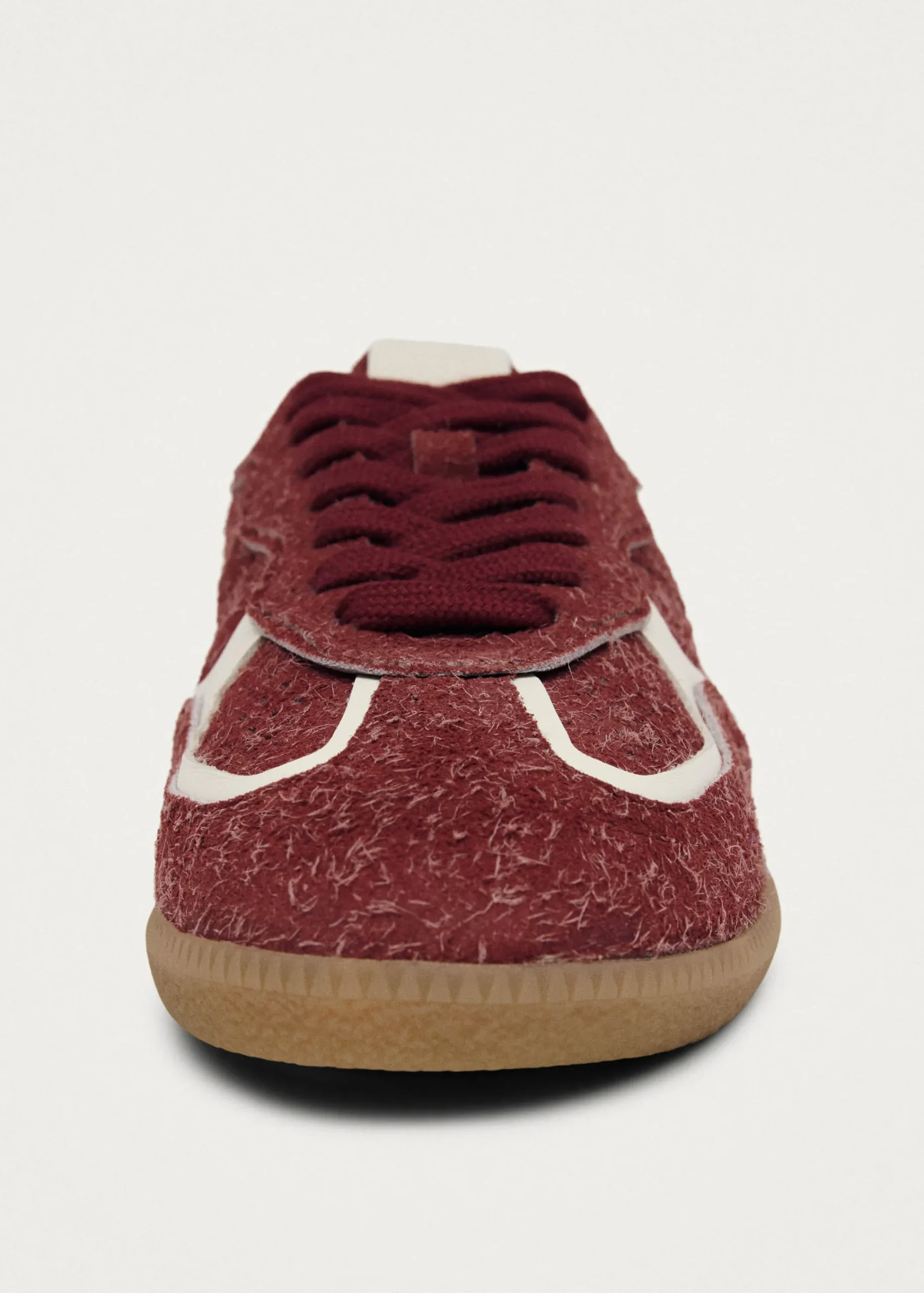 Tb.490 Rife Suede Fuzzy Red Leather Sneakers|ALOHAS Outlet