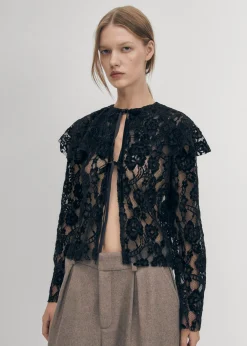 Tolpa Lace Black Blouse|ALOHAS Discount
