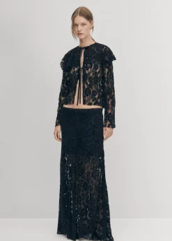 Tolpa Lace Black Blouse|ALOHAS Discount