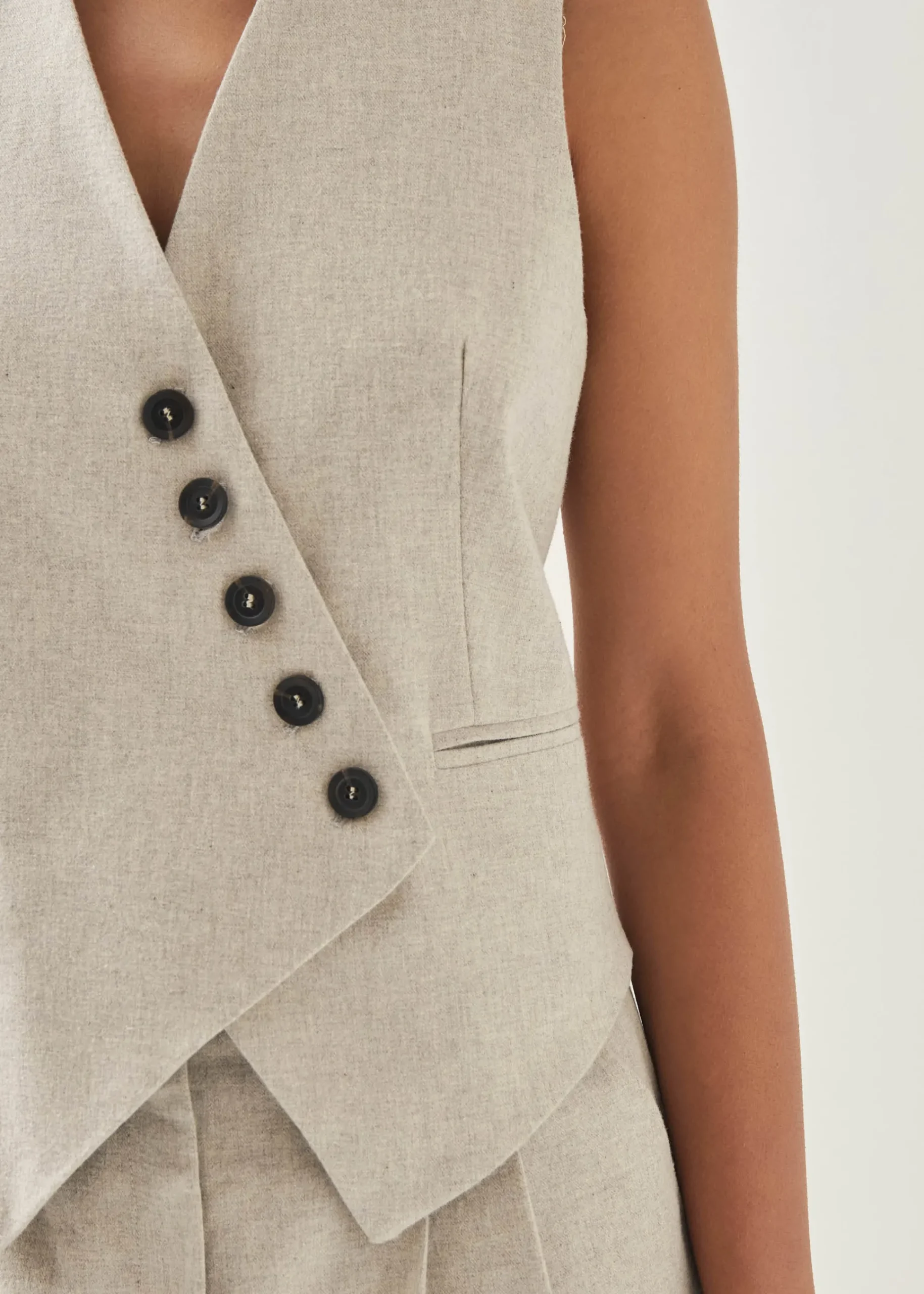 Totti Cream Vest|ALOHAS Outlet