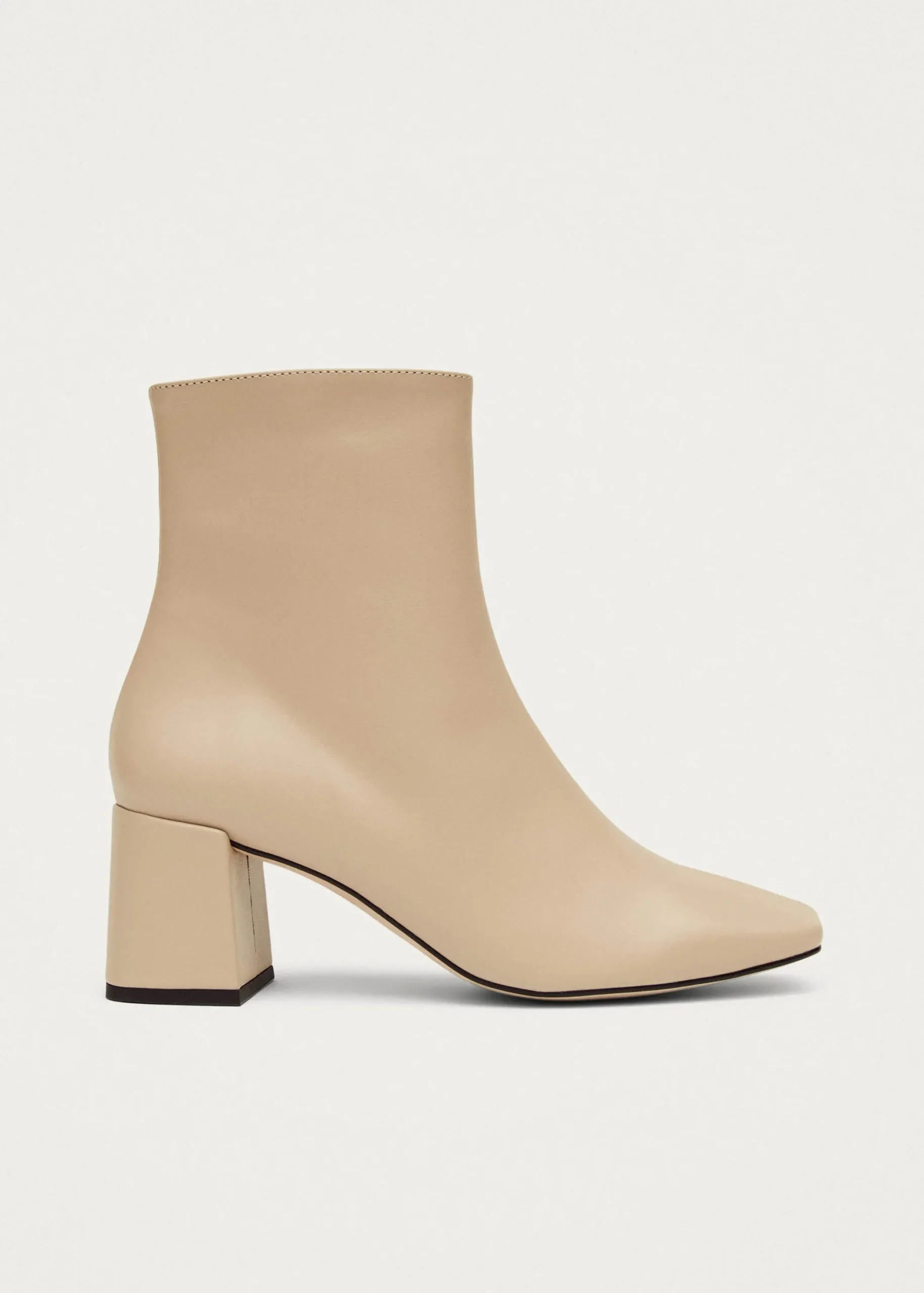 Watercolor Tahini Beige Vegan Leather Ankle Boots|ALOHAS Sale