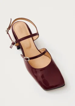 Withnee Onix Burgundy Leather Pumps|ALOHAS Sale