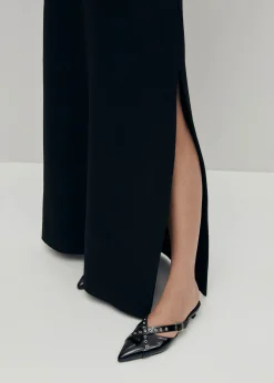 Zyra Onix Black Leather Mules|ALOHAS Online